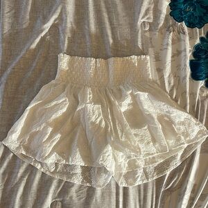 Flowy White Shorts